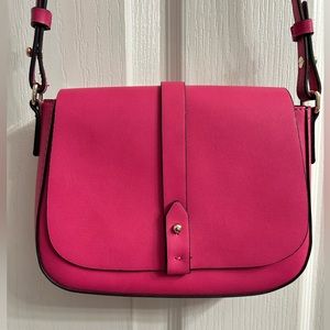 Gap Bright Pink Small Adjustable Shoulder Bag Vegan Leather - Never Used